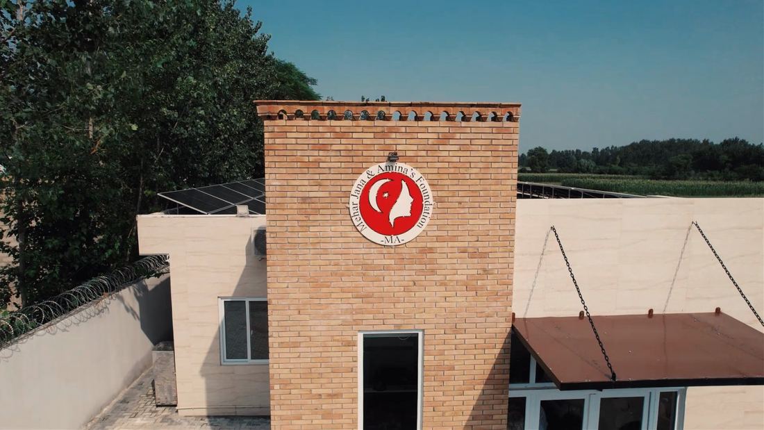 Brick tower and solar roof