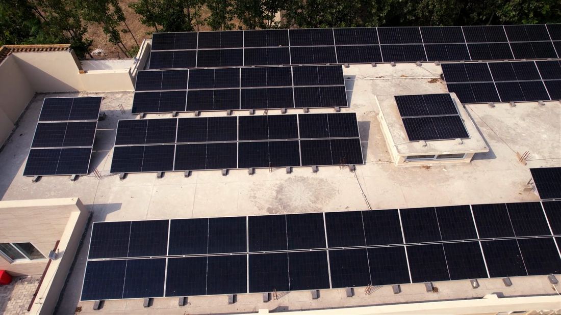 Solar-powered roof